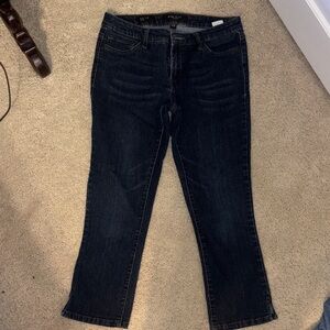 Nine West Women's Straight Leg Jeans - Dark Blue